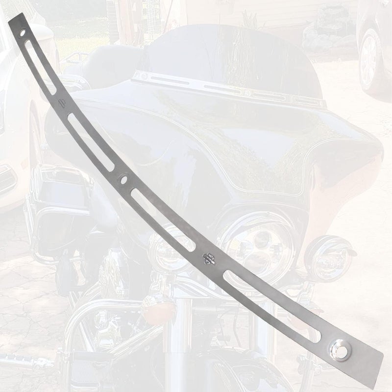 amavoler Windshield Trim Polished Stainless Slotted Compatible for Harley Touring Electra Street Glide Ultra Limited Tri Glide 1996-2013 - Image 5